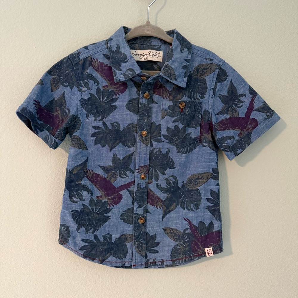 Sovereign Code Baby / Kids Leaf Print Button Down Shirt